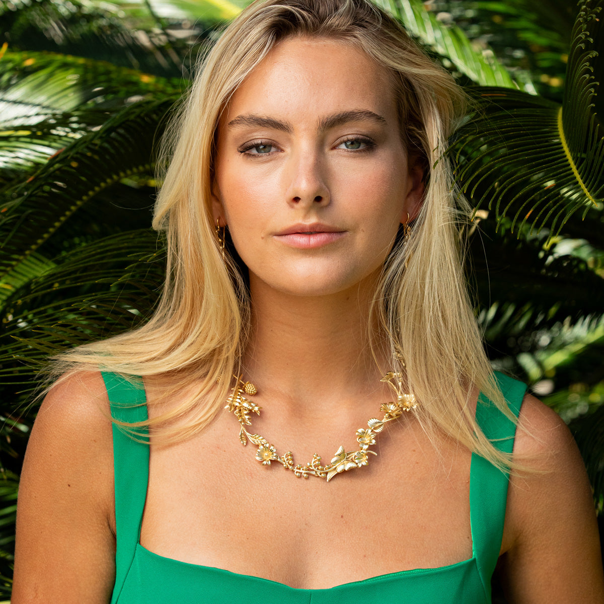 Meadow Wildflower Necklace. 16 - Gold - Image 2