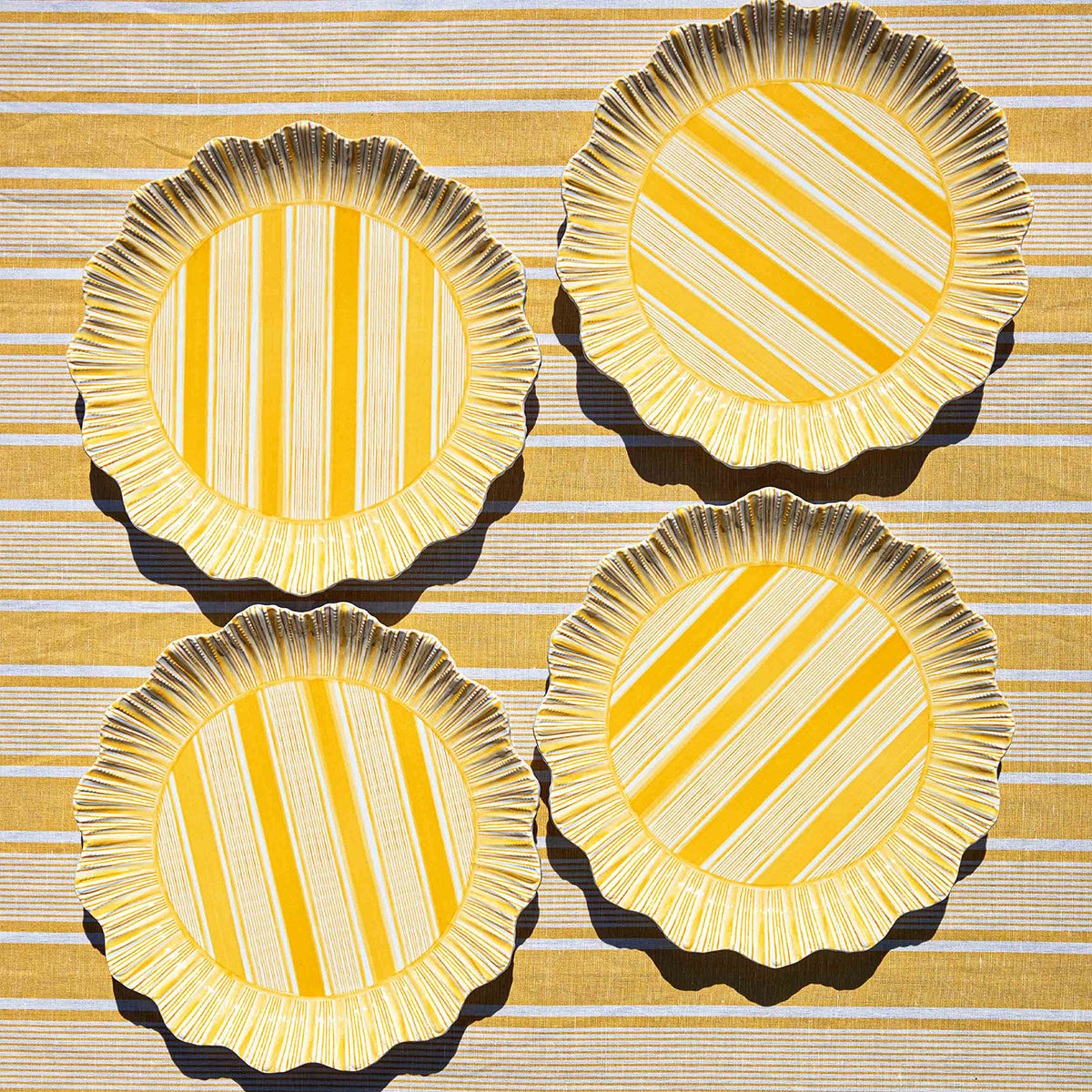 Cabana Stripe Melamine Dinner Plate Assorted Set/4 - Multi - Image 6