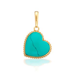Love Gem Charm/Pendant- Turquoise