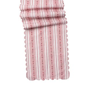 Villa Stripe 18 x 90 Table Runner - Red