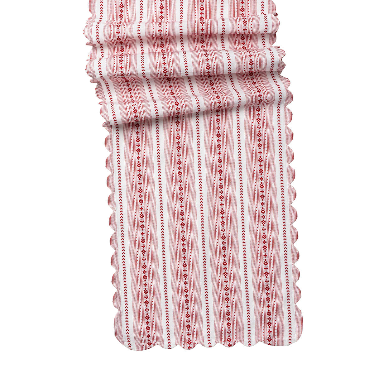 Villa Stripe 18 x 90 Table Runner - Red