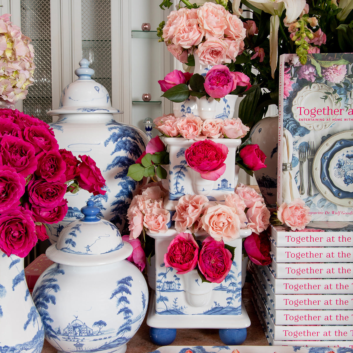 Country Estate Tulipiere Tower Set/3pc - Delft Blue - Image 4