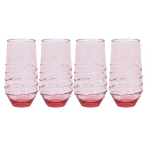 Amalia Acrylic Large Tumbler Set/4 - Coral