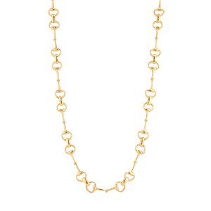 Equestrian Snaffle Bit Chain Necklace. 34 - Gold