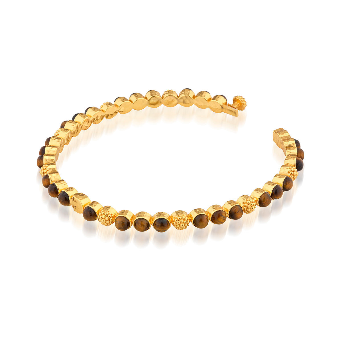 Berry Gem Petite Hinged Bangle - Tiger's Eye - Image 4