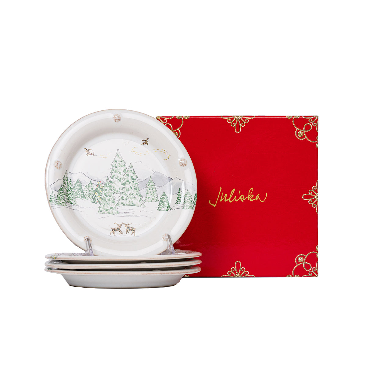 Berry & Thread North Pole Side/Cocktail Plate Assorted Set/4 - Image 2