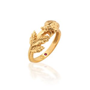 Meadow Walk Ladybug Ring - Gold