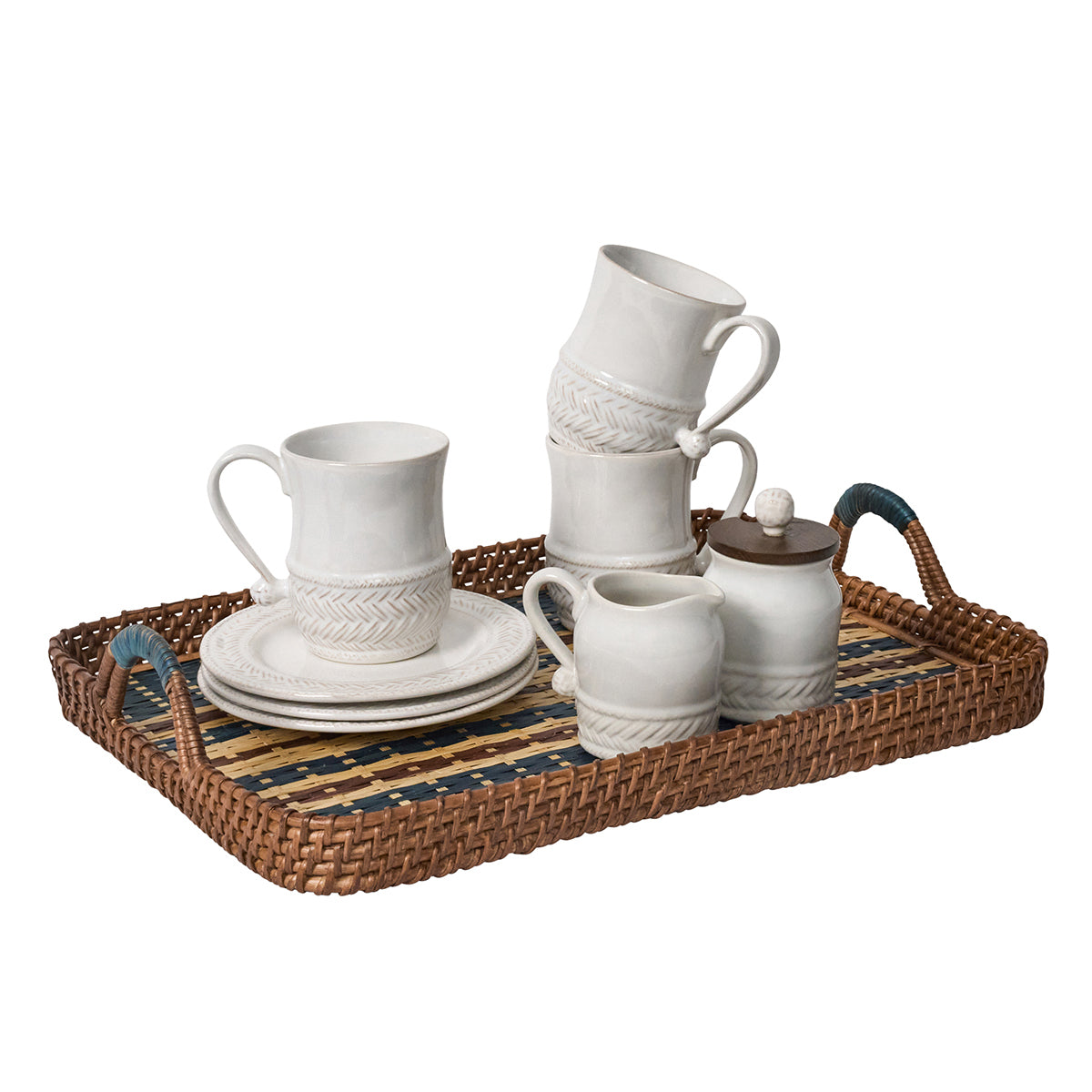 Danish Stripe 18 Tray - Navy - Image 2