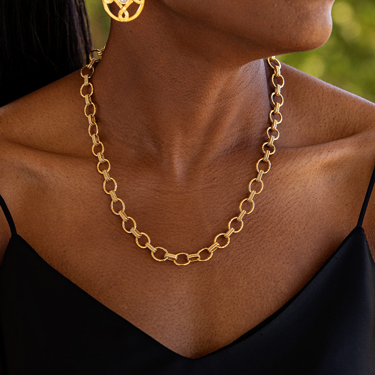 Cleopatra Small Link Necklace. 16+2 - Gold - Image 5