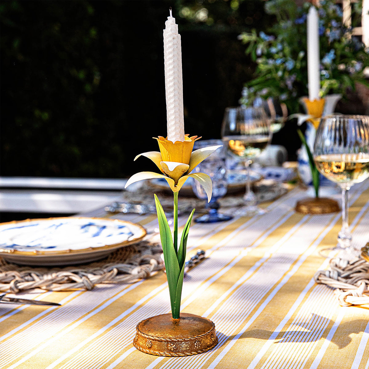Meadow Walk Daffodil 9 Candlestick - Yellow - Image 3