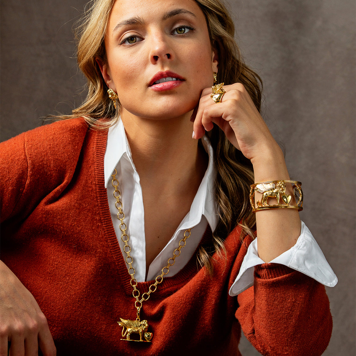 Lionheart Charm/Pendant - Gold - Image 4