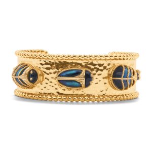 Scarab Family Cuff - Blue Labradorite/Black Agate