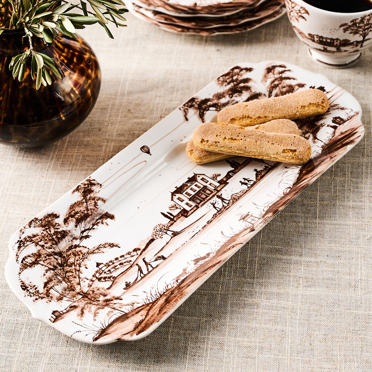 Country Estate Harvest 15 Hostess Tray - Sepia - Image 3