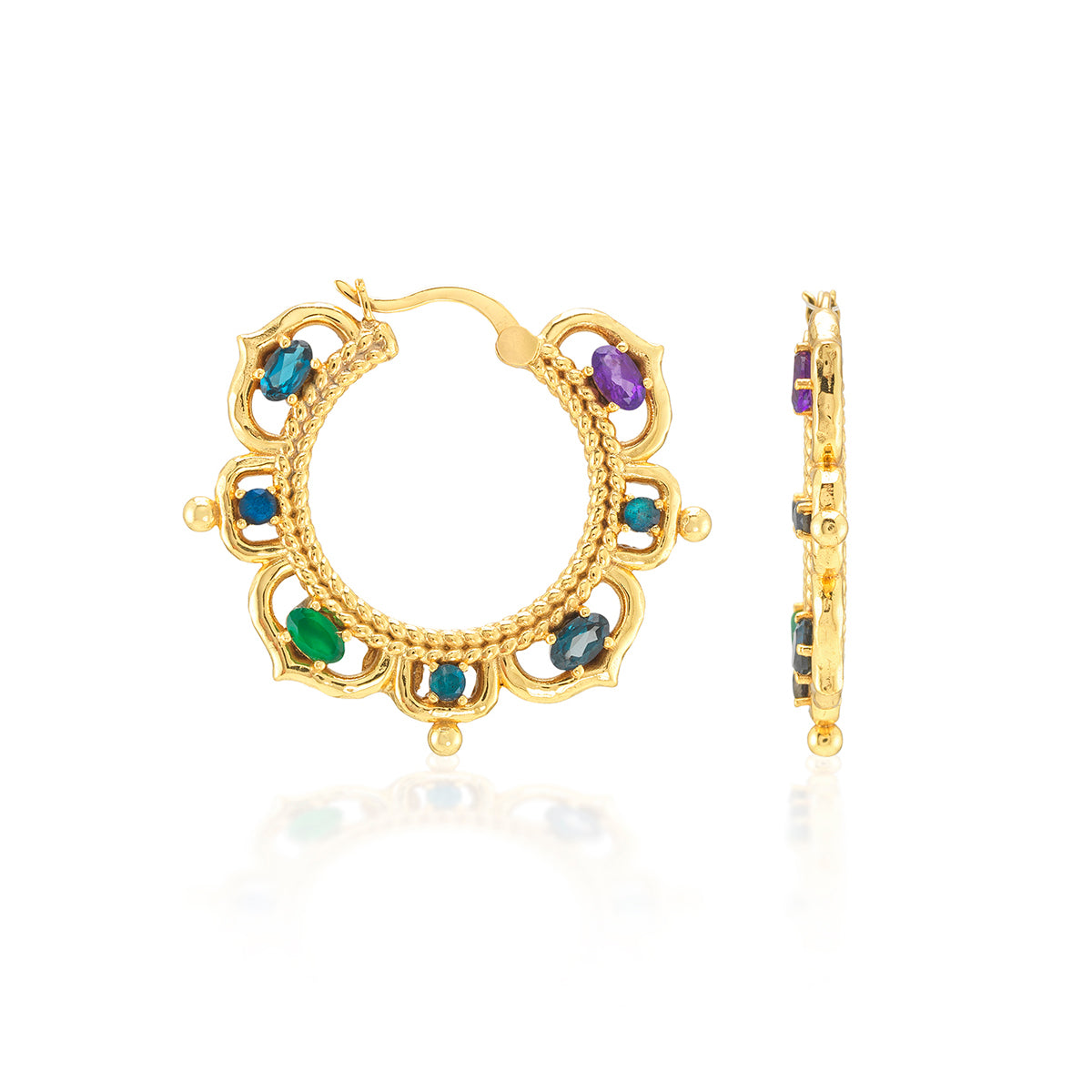 Contessa Hoop Earrings - Multi - Image 3