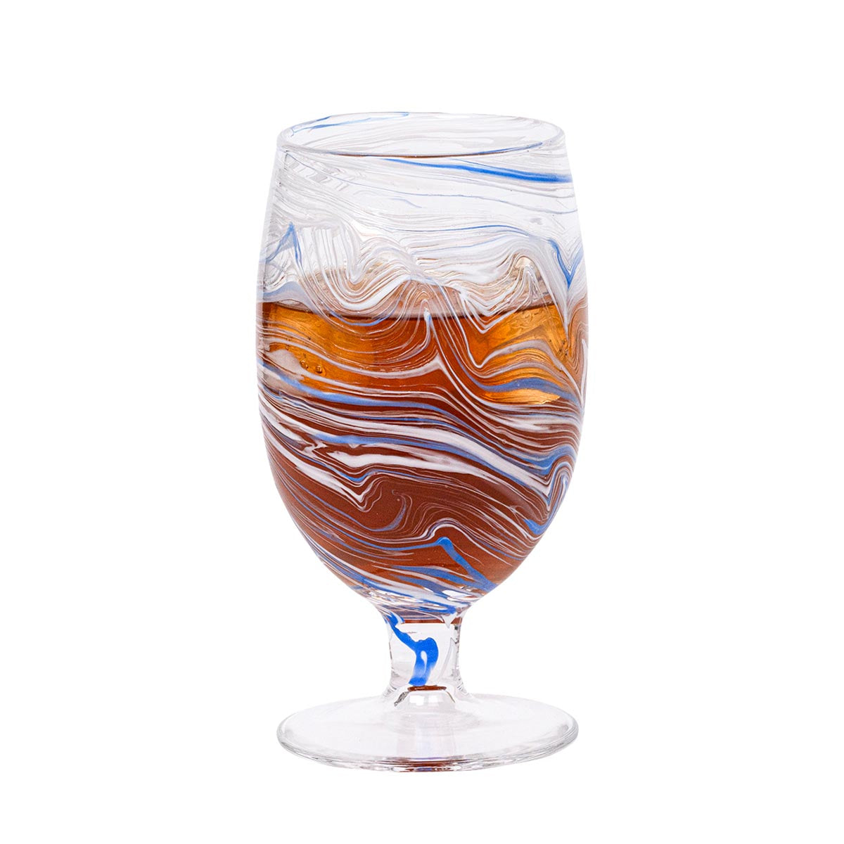 Puro Marbled Goblet - Blue - Image 2