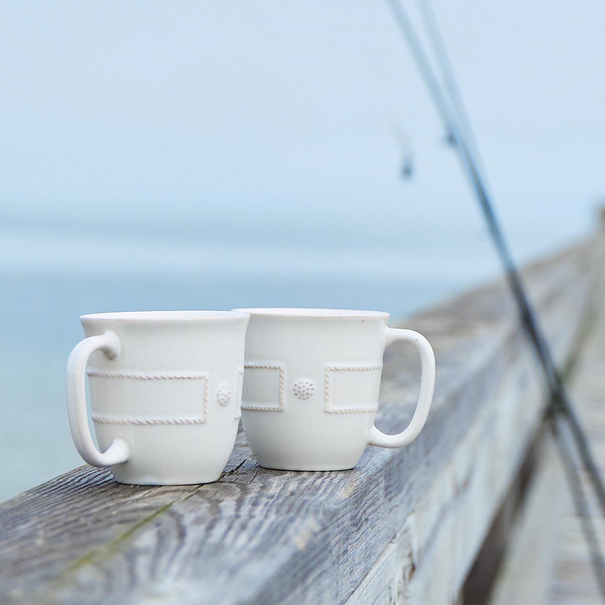 Berry & Thread French Panel Mug - Whitewash - Image 2
