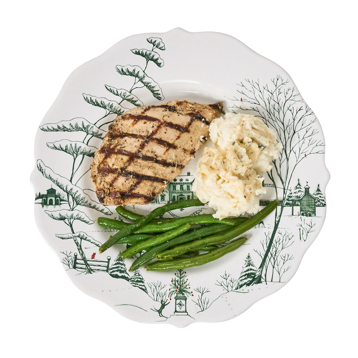 Country Estate Winter Frolic Dinner Plate - Evergreen - Image 2
