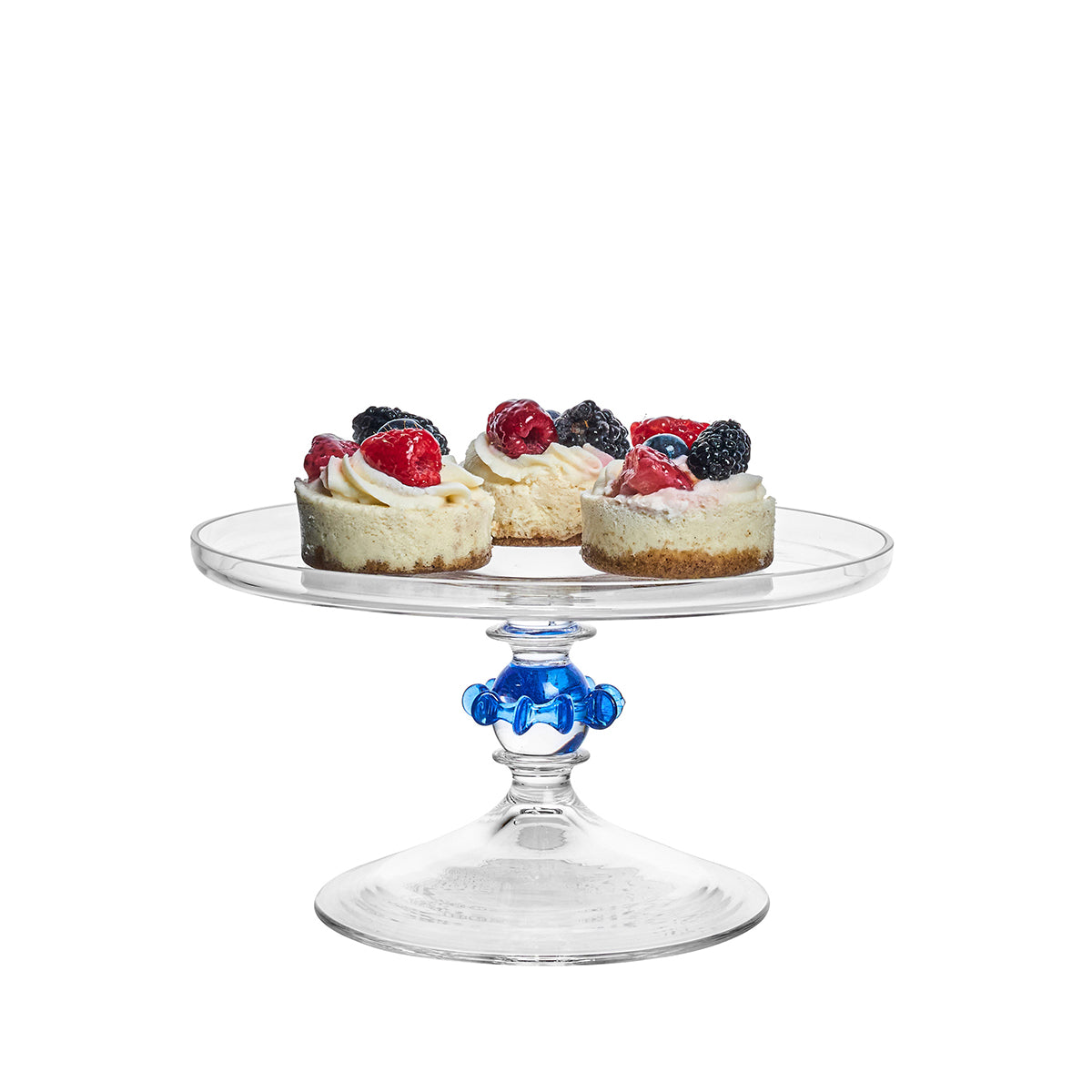 Nell Ruffle Petite Cake Dome & Stand Set - Chambray - Image 3
