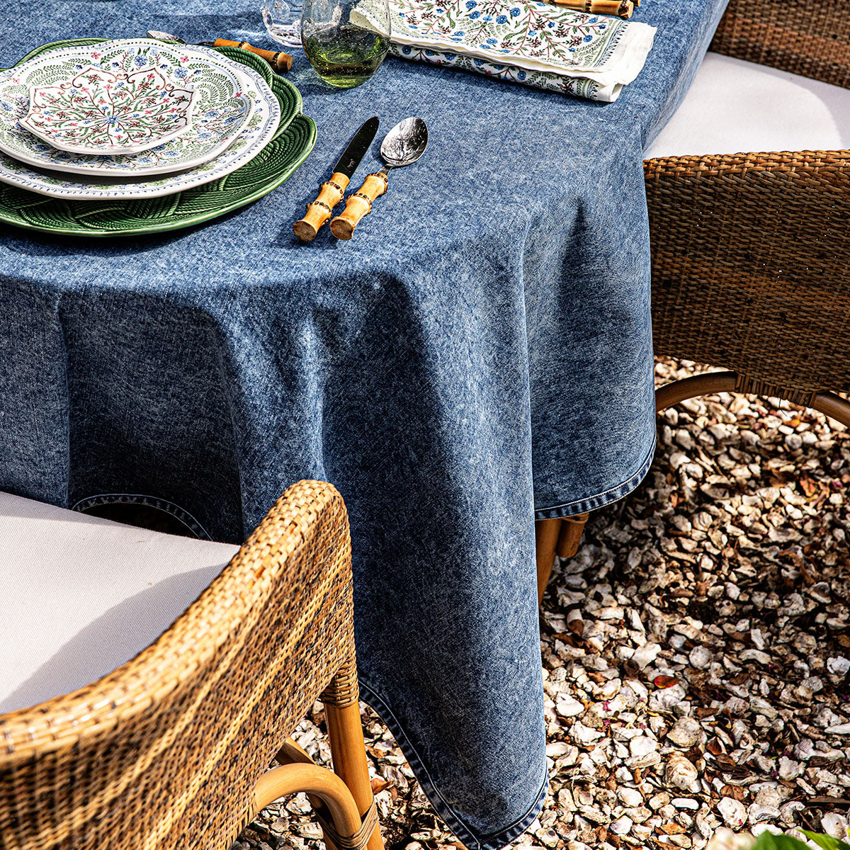 Denim 60 x 120 Tablecloth - Blue - Image 3