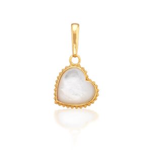 Love Gem Medium Charm/Pendant - Pearl White