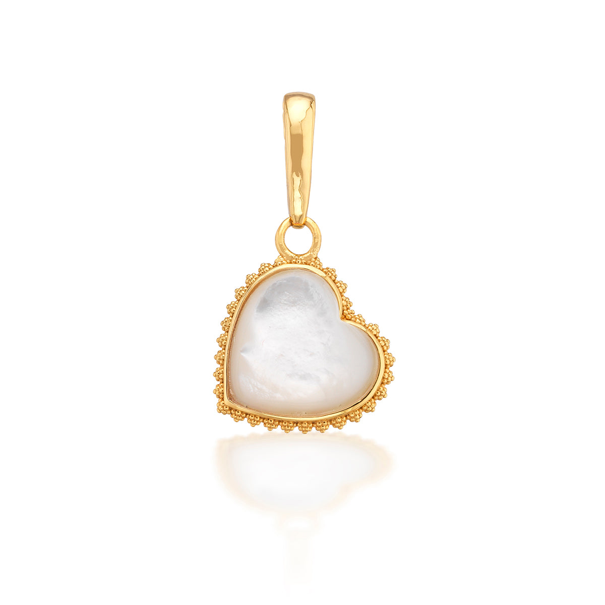 Love Gem Medium Charm/Pendant - Pearl White