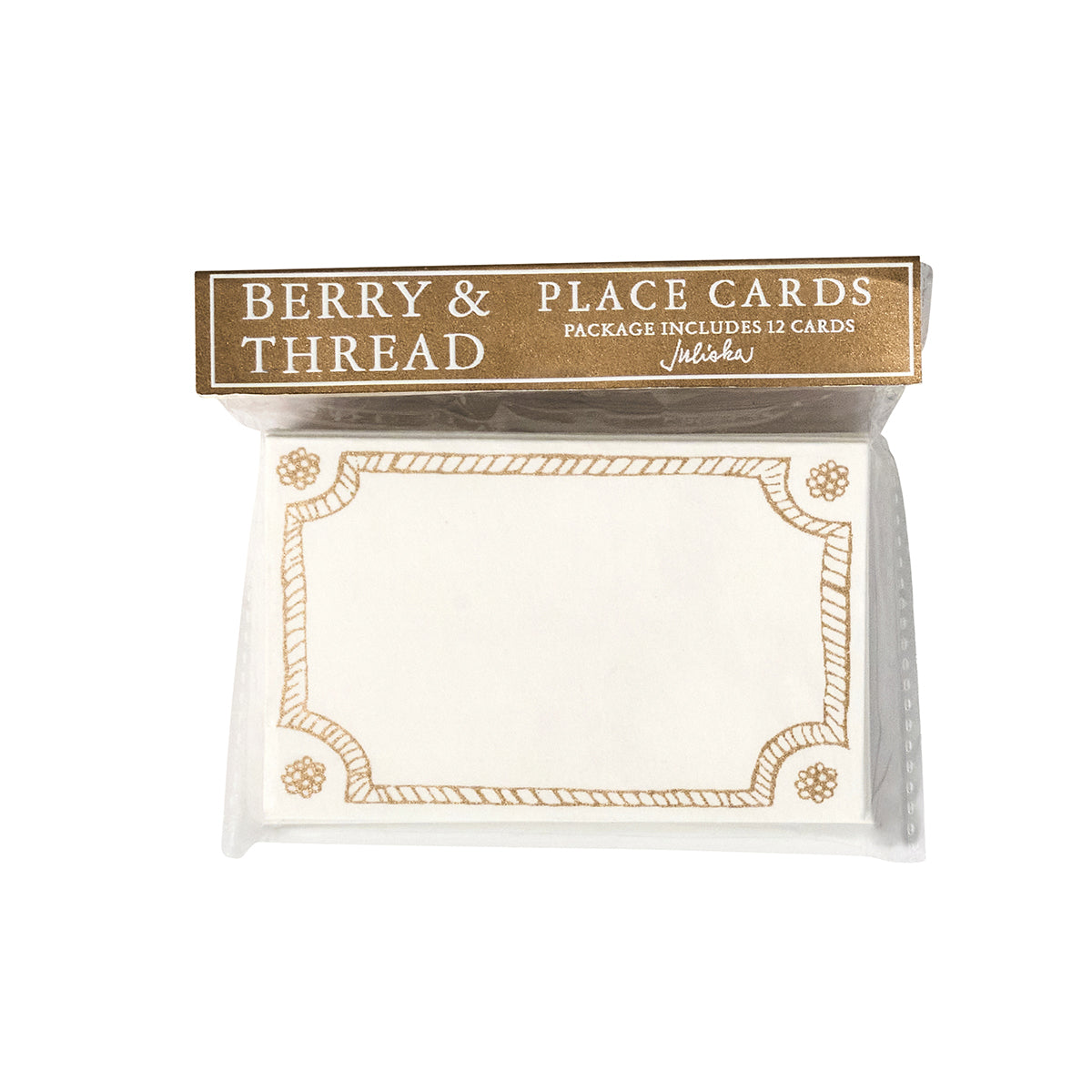 Berry & Thread Place Card Set/12 - Gold - Image 3