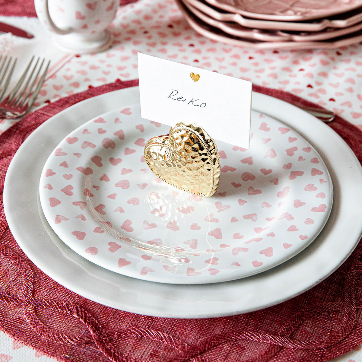 L'Amour Toujours Place Card Set/12 - Gold - Image 4