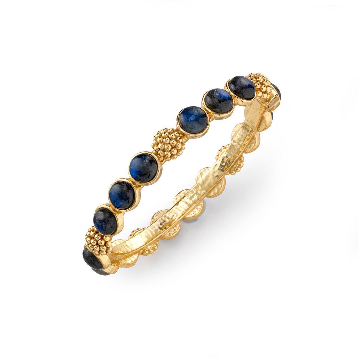 Berry Gem Hinged Bangle - Blue Labradorite - Image 3