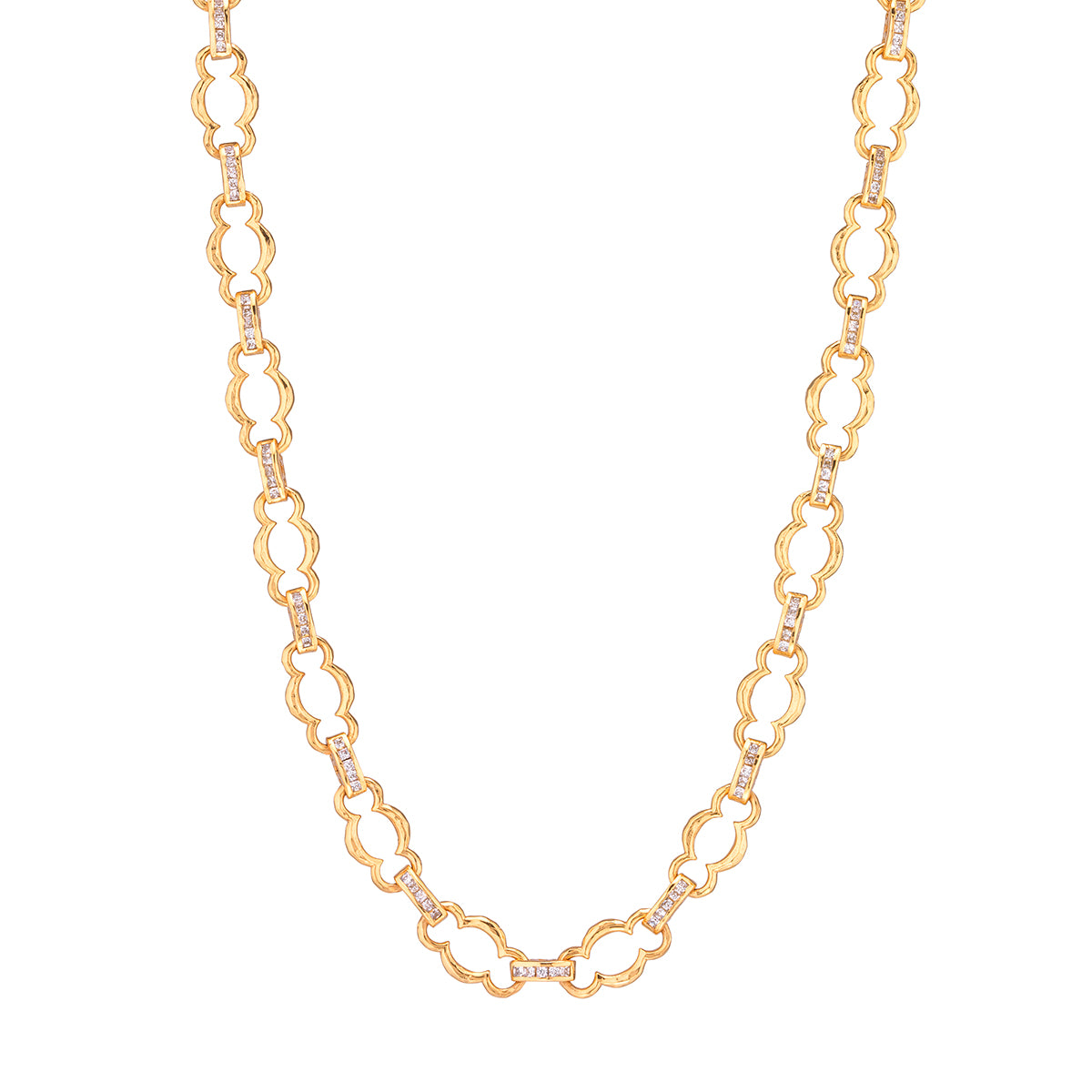 Maharani Petite Chain Necklace. 16+2 - Clear Cubic Zirconia