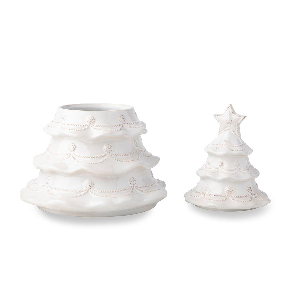 Berry & Thread Christmas Tree Cookie Jar - Whitewash - Image 2