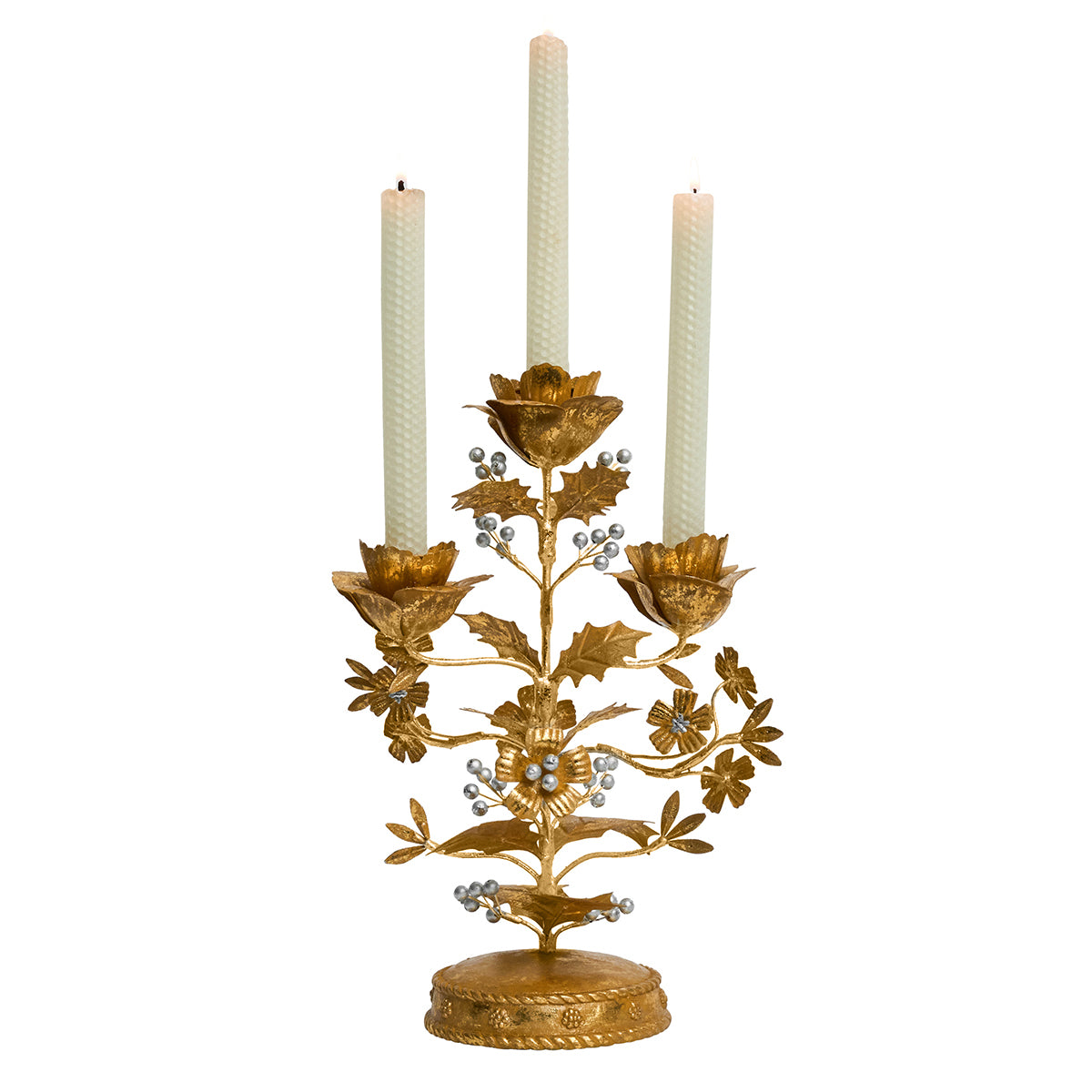 Forest Walk Holly 13 Centerpiece Candelabra - Gold/Silver - Image 2