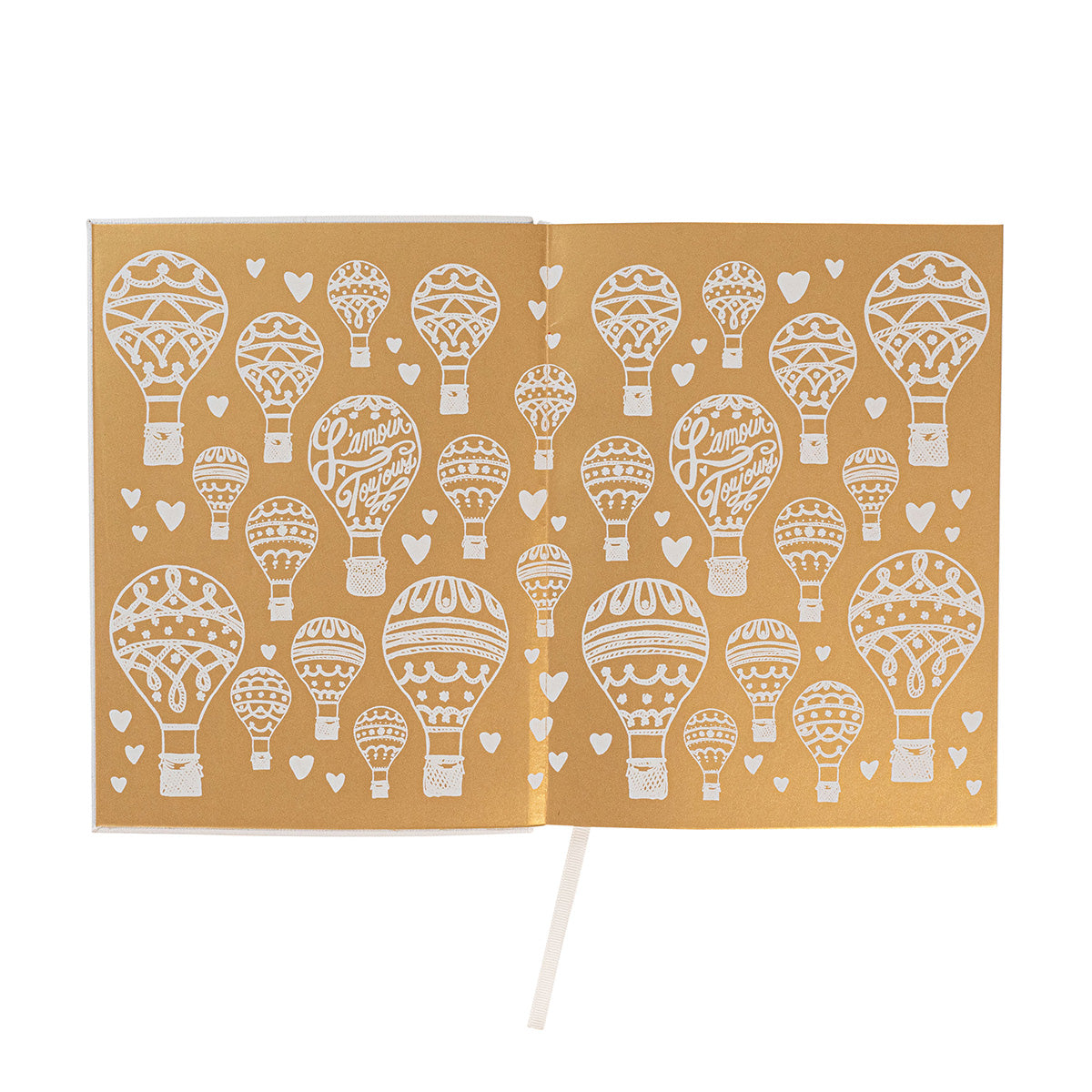 L'Amour Toujours Embossed Journal - Gold - Image 2