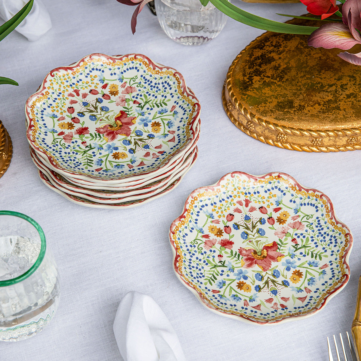 Sofia Side/Cocktail Plate Set/4 - Multi - Image 5