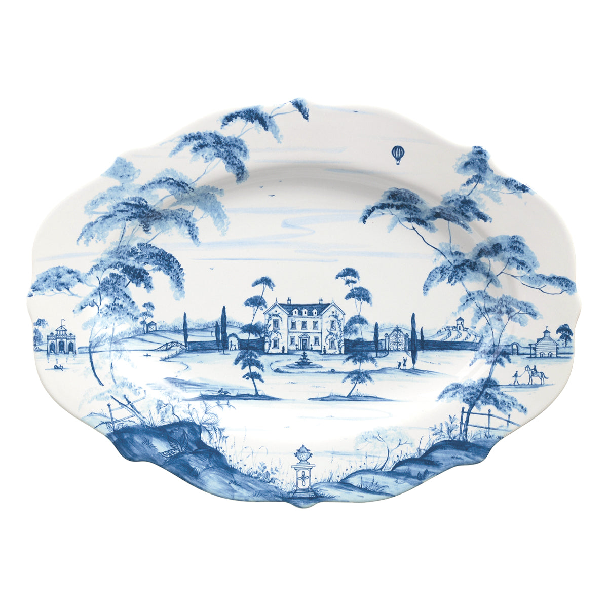 Country Estate 18.5 Platter - Delft Blue