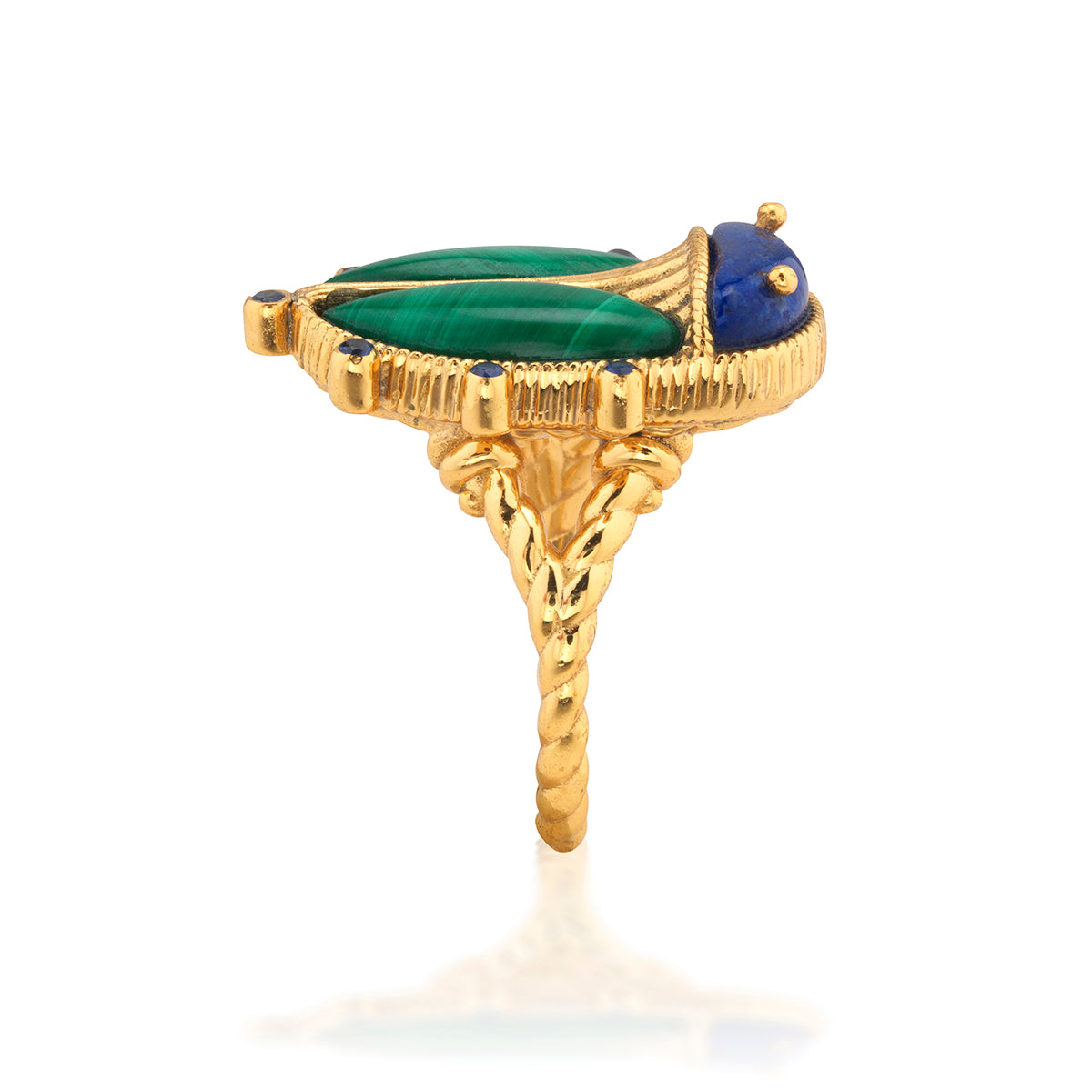 Scarab Grande Ring - Lapis/Malachite - Image 4