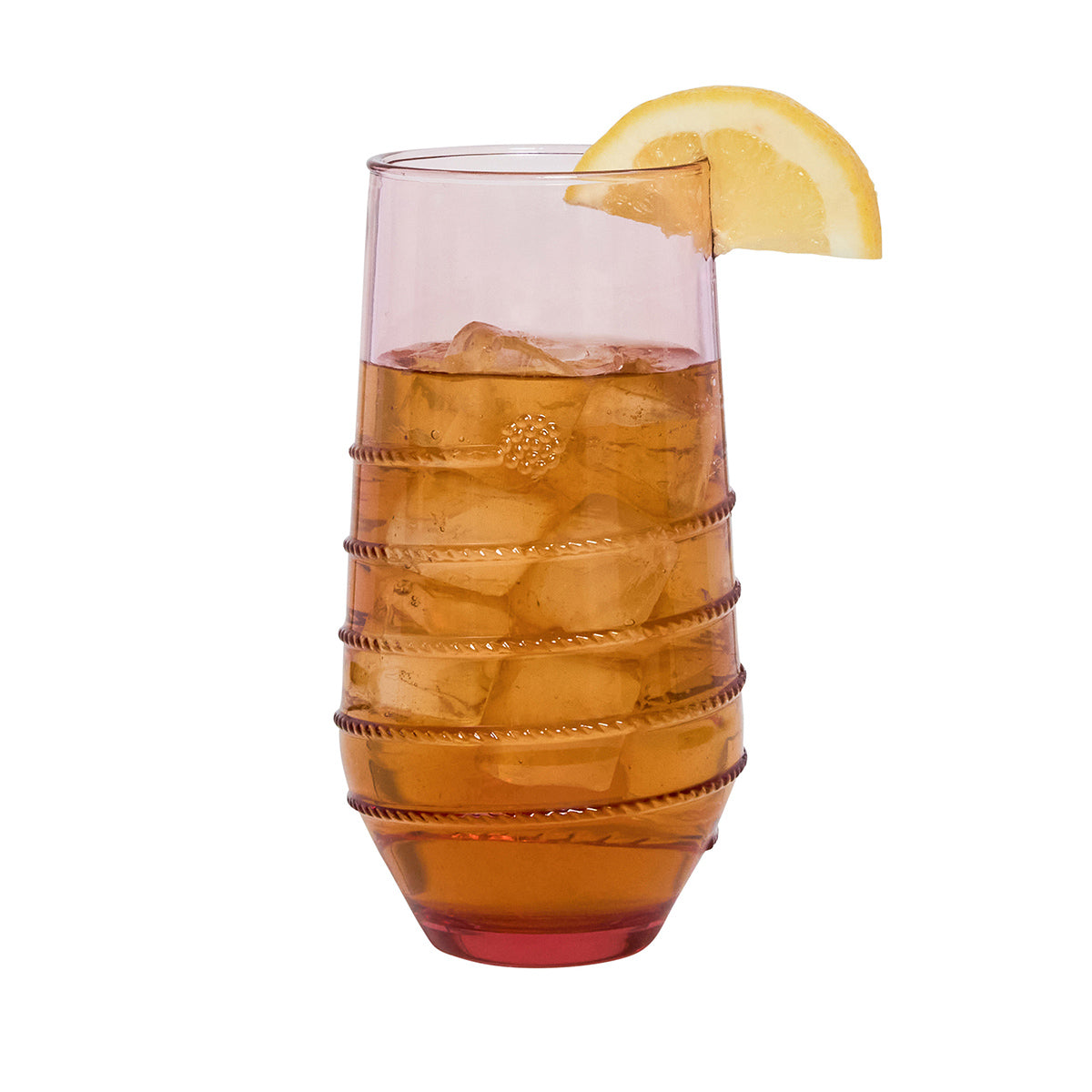 Amalia Acrylic Large Tumbler Set/4 - Coral - Image 2