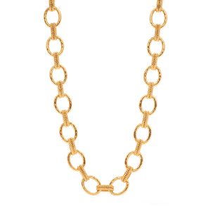 Cleopatra Regal Link Necklace. 16+2 - Gold