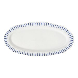 Sitio Stripe 15 Hostess Tray - Delft Blue