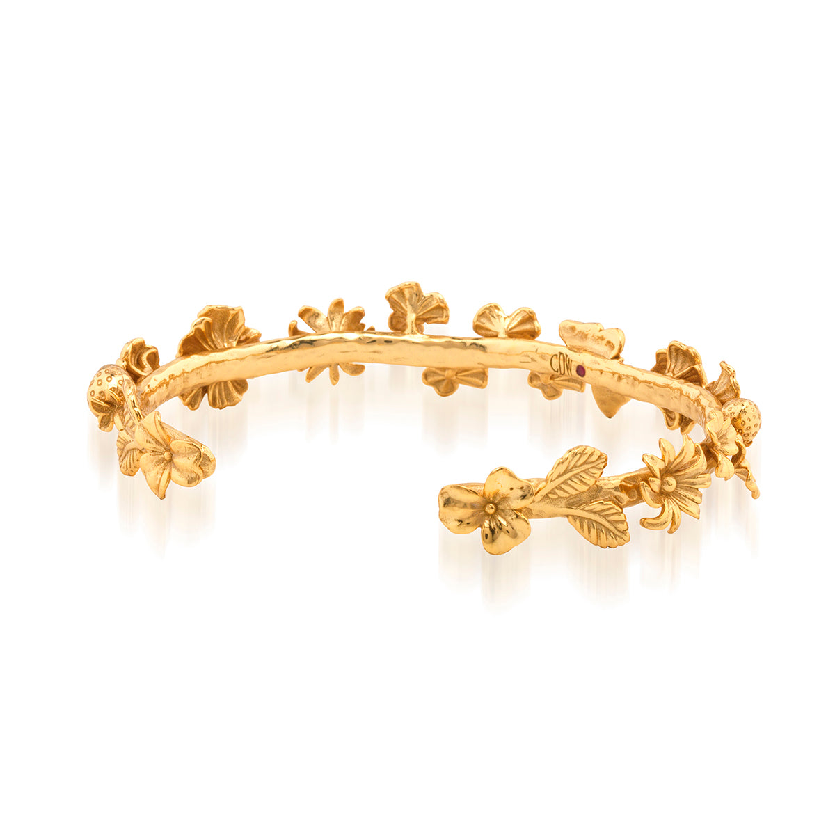 Meadow Walk Flowers Petite Cuff - Gold - Image 4