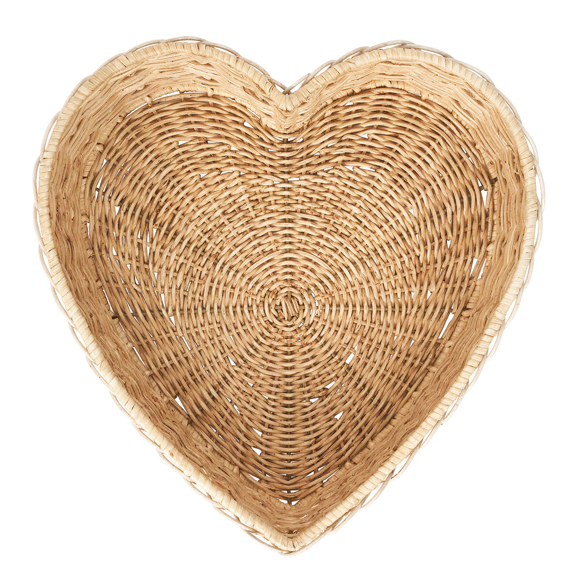 Provence Rattan 16 Heart Tray - Whitewash - Image 3