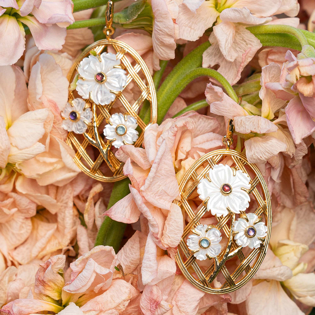 Villandry Lattice Earrings - Multi - Image 4