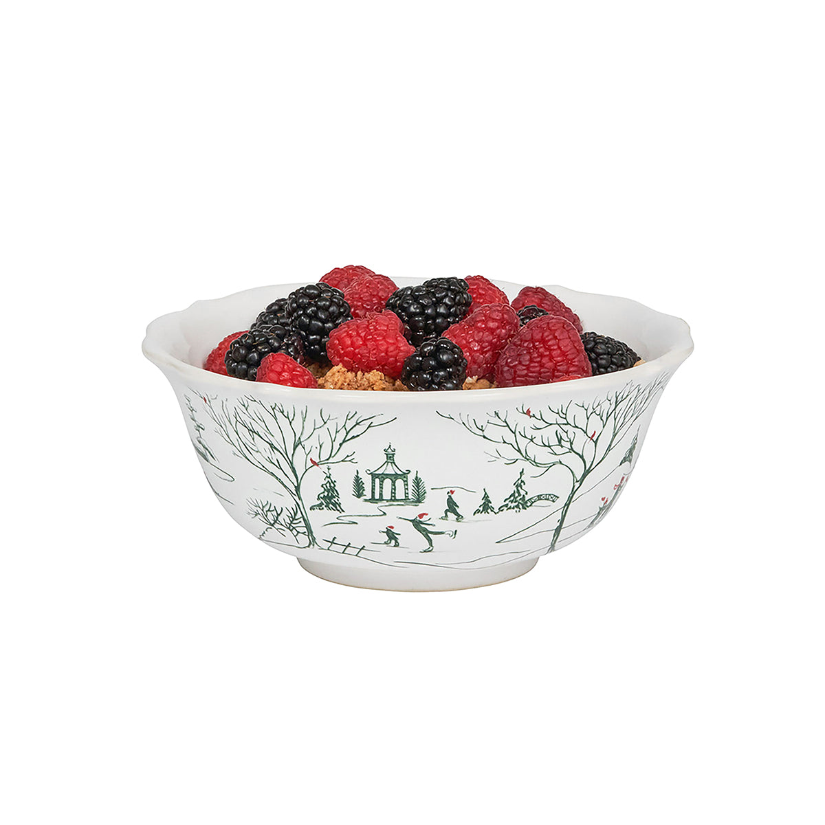 Country Estate Winter Frolic Cereal/Ice Cream Bowl - Evergreen - Image 2