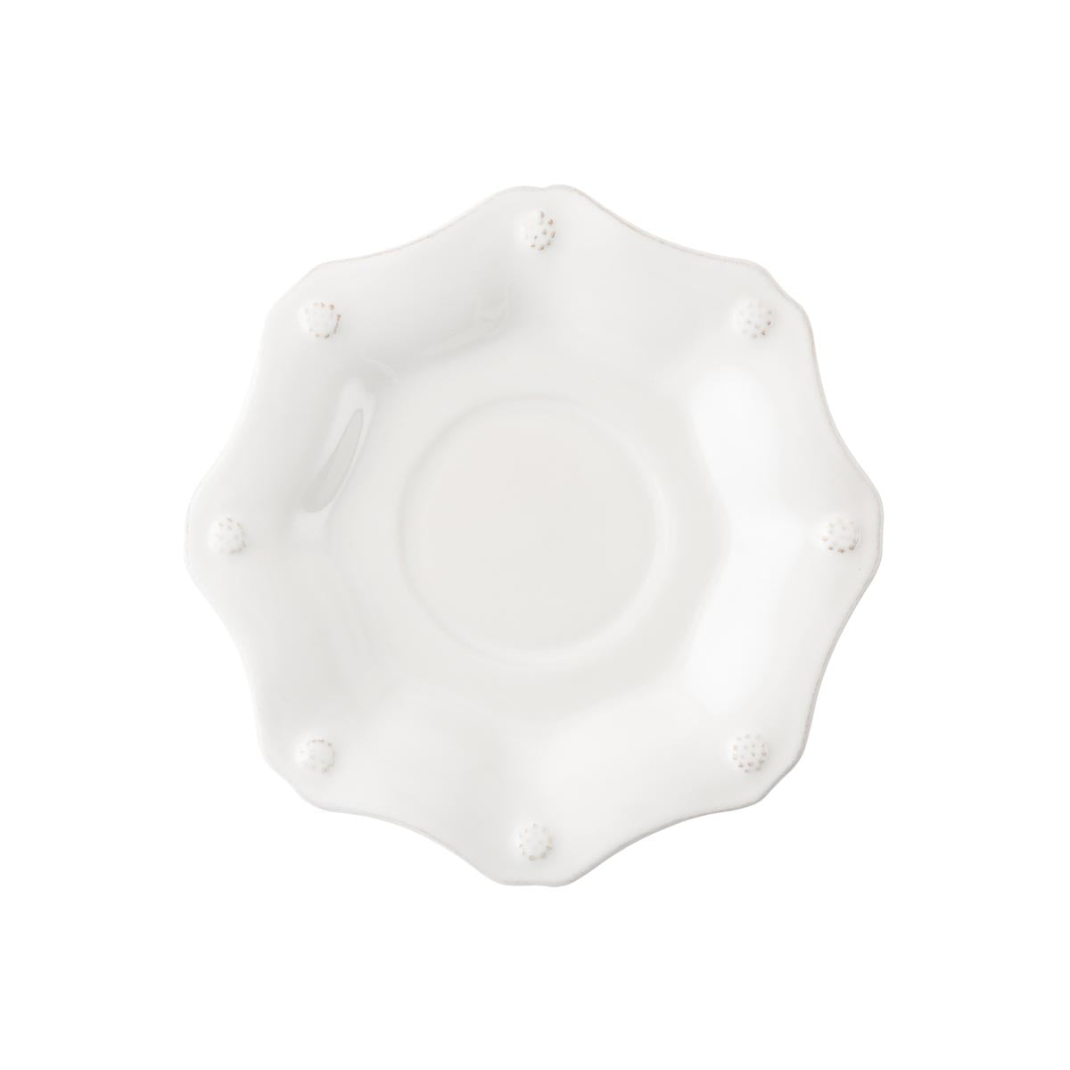 Berry & Thread Scalloped Saucer - Whitewash