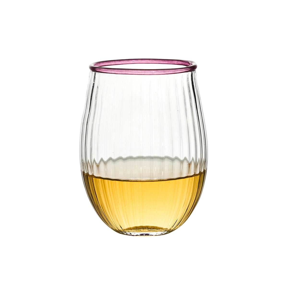 Nell Stemless Wine Glass - Blush - Image 2