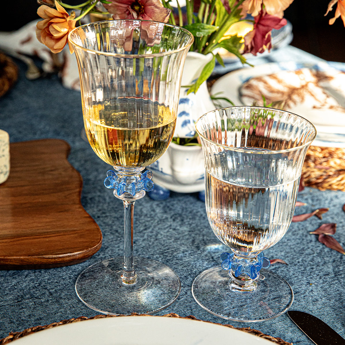 Nell Ruffle Wine Glass - Chambray - Image 3