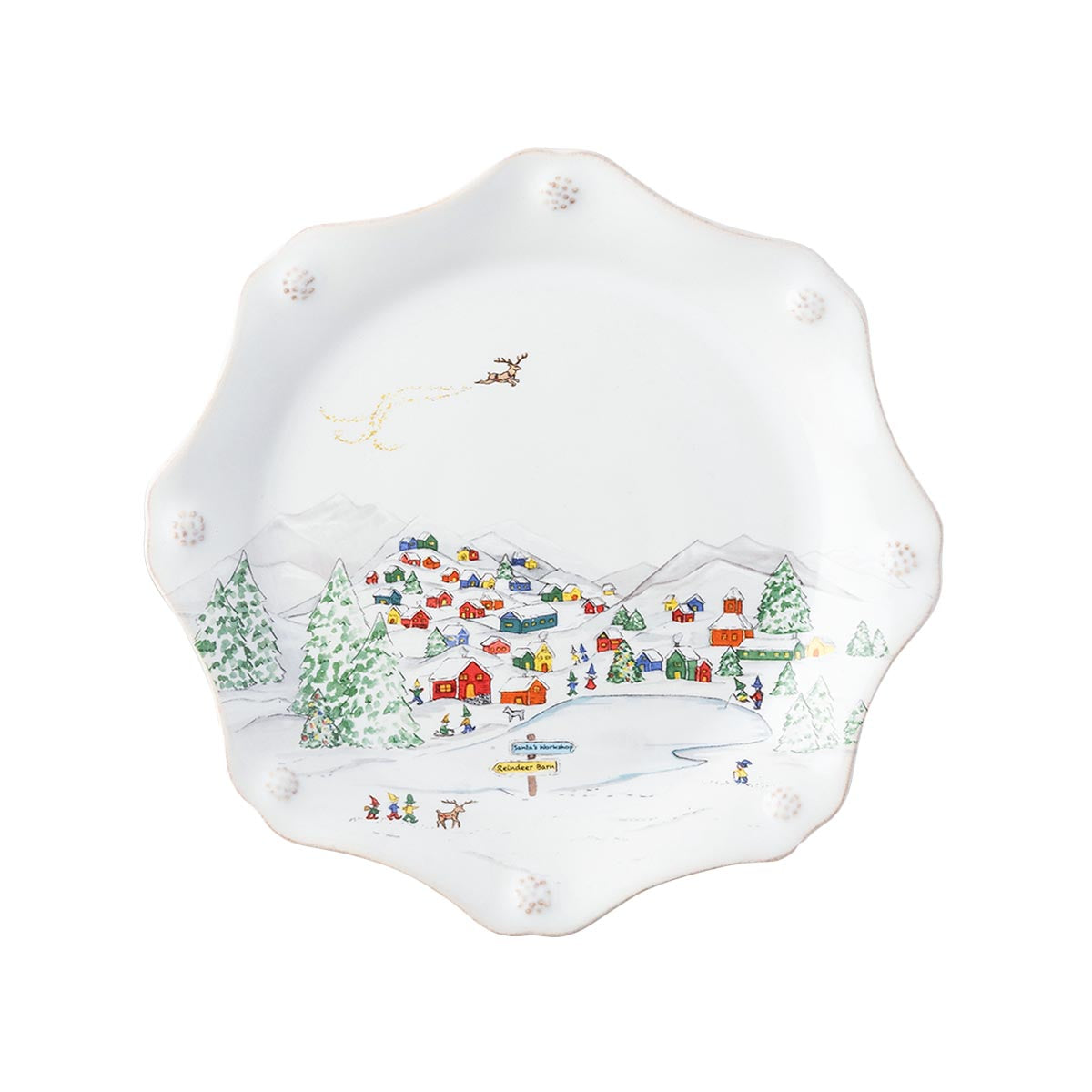 Berry & Thread North Pole Dessert/Salad Plate Assorted Set/4 - Image 8