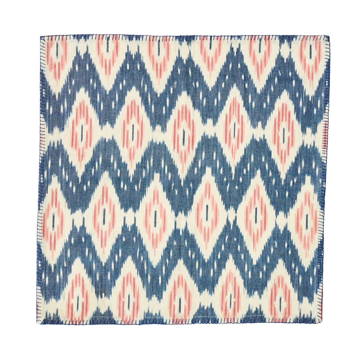 Ikat Napkin Set/4 - Blue/Pink - Image 3