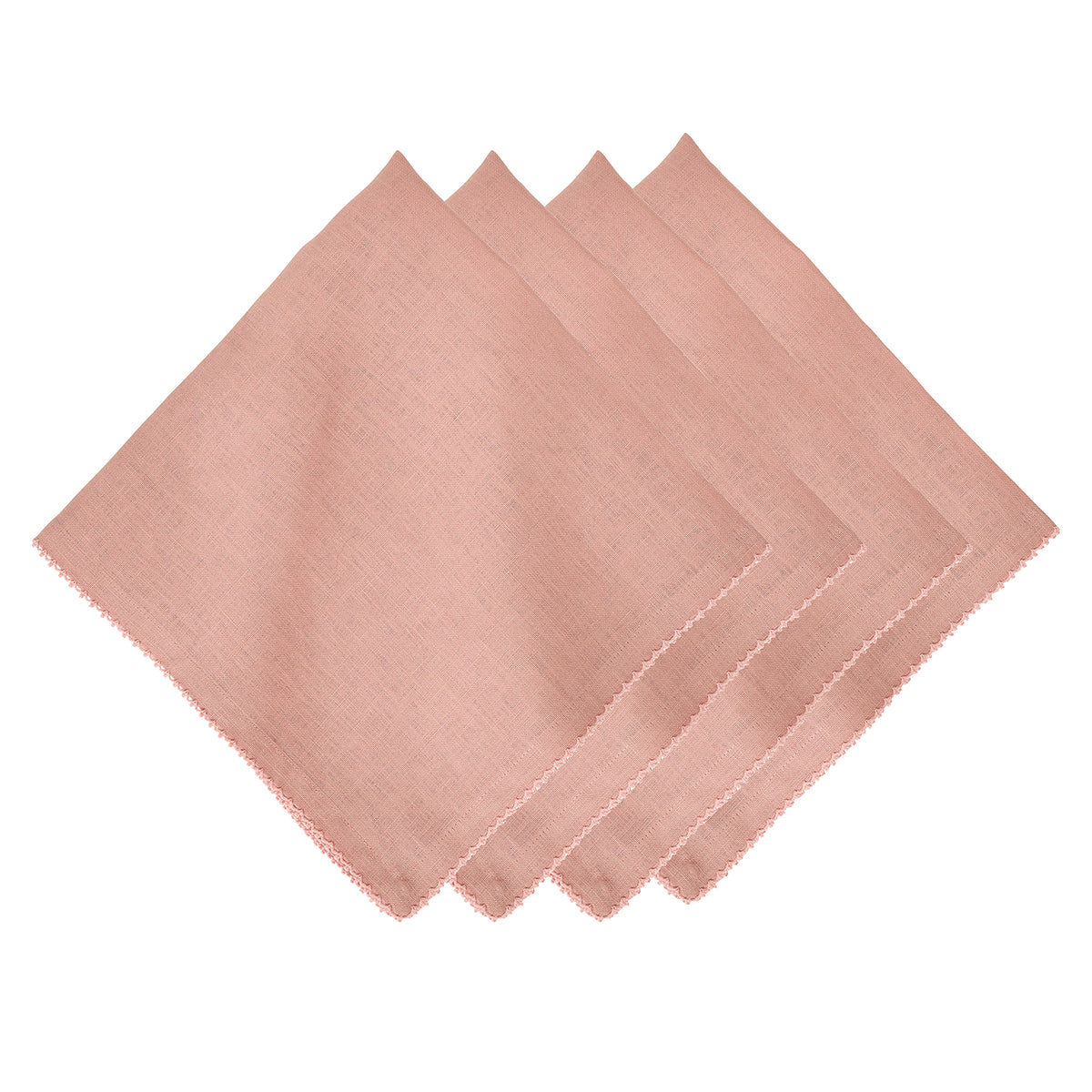 Berry Scallop Napkin Set/4 - Pink