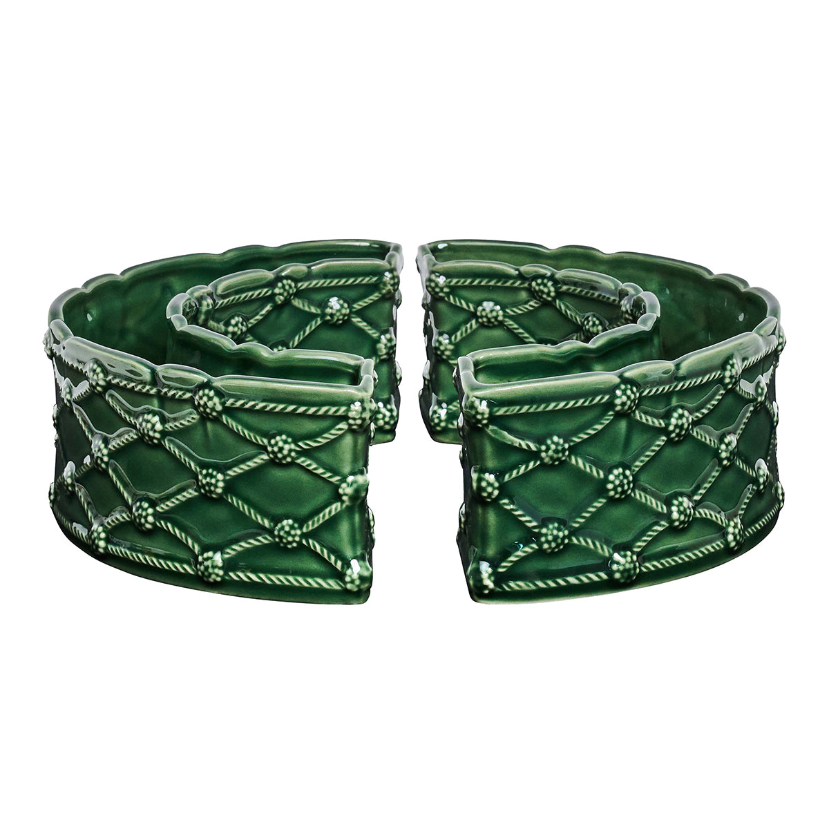 Berry & Thread Petite Parterre Garden Half Circle Vase Set/2 - Basil