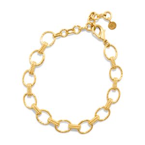 Cleopatra Small Link Bracelet. 7+1.5 - Gold